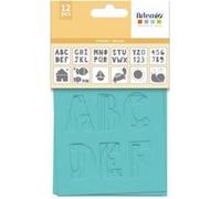 Set de pochoirs - Mes jolies comptines - 9 x 9 cm - 12 pcs Transparent G