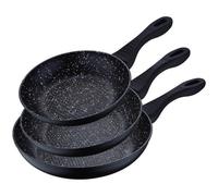 SET DE POELES 3 PCS AVEC REVÊTEMENT EN PIERRE