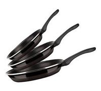 Set De Poêles À Frire Induction 20-24-28 Cm Acier Émaillé, Antiadhésif Sans Pfoa, , Noir, Fagor, Optimax