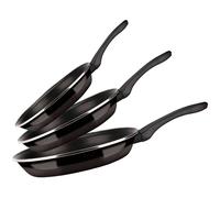 Set De Poêles À Frire Induction 20-24-28 Cm Acier Émaillé, Antiadhésif Sans Pfoa, , Noir, Fagor, Optimax