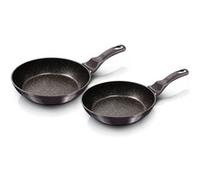 Set de Poêles à Frire Induction 22 - 26cm Aluminium Antiadhésif Marbre sans PFOA, Berlinger Haus, Carbon Pro, , Gris Gris G