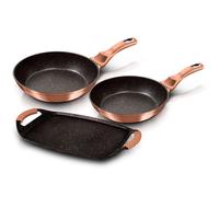 Set de Poêles à Frire Induction 22- 26cm, Plaque à griller Aluminium Antiadhésif