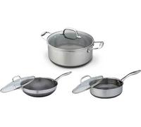 SET DE POELES - Black Signature - Casserole 24cm - Casserole 24cm - Wok 32cm - Induction