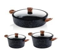SET DE POELES - Cocotte 24cm & 28cm + Casserole 32cm