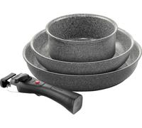 Set de poêles et casseroles - Ballarini - Torre - Céramique - Poignée amovible - Compatible induction