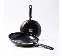 Set de poêles - GREENPAN - CC001663-001 - Gamme Memphis - Noir - 24/28 cm