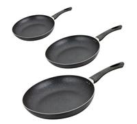 Set de poêles - Kamberg - 20/24/28 cm - Aluminium pressé - Revêtement anti-adhérent - Tous feux