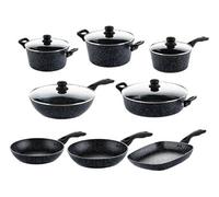 SET DE POELES Marbe Noir - Set 13 pièces