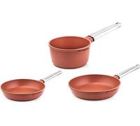 SET DE POÊLES Performance Westinghouse - Poêle à frire 24 CM + 28 CM + Casserole 18 CM - Rouge Rouge
