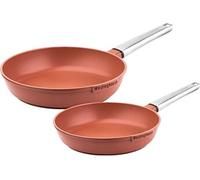SET DE POELES performance - Poêle à frire 24 CM - 28 CM - Induction - Rouge