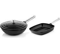 SET DE POÊLES performance Westinghouse - Poêle wok 28 CM + Poêle grill 28 CM - Noir Noir