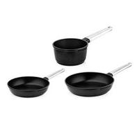 SET DE POÊLES performance Westinghouse - Poêle à frire 24 CM + 28 CM + Casserole 18 CM - Noir Noir G