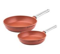 SET DE POELES performance - Poêle à frire 24 CM - 28 CM - Induction - Rouge