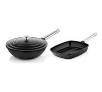 SET DE POÊLES performance Westinghouse - Poêle wok 28 CM + Poêle grill 28 CM - Noir Noir