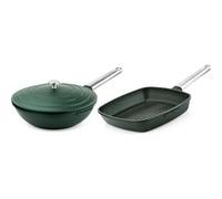 SET DE POÊLES performance Westinghouse - Poêle wok 28 CM + Poêle grill 28 CM - Vert Vert