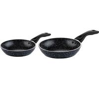 SET DE POELES - Poêle à frire 20 CM + 24 CM - Marbre Noir