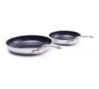 GreenPan Set de poêles Première 20 et 28 cm – Acier inoxydable – Argent