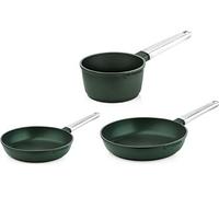 SET DE POELES Série performance - Poêle à frire 24 CM + 28 CM + Casserole 18 CM - Vert
