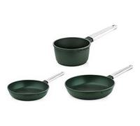 SET DE POELES Série performance - Poêle à frire 24 CM + 28 CM + Casserole 18 CM - Vert