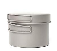 Set de poêles TOAKS - En titane - Pour camping, cuisine, randonnée, sac à dos, pique-nique, 1300ml