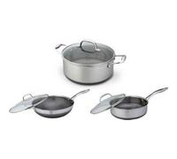 SET DE POELES - Black Signature - Casserole 24cm - Casserole 24cm - Wok 32cm - Induction