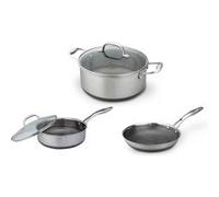 SET DE POELES - Black Signature - Poêle 24cm - Casserole 24cm - Sauteuse 24cm - Induction