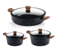 SET DE POELES - Cocotte 24cm & 28cm + Casserole 32cm