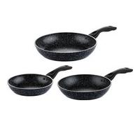 SET DE POÊLES Westinghouse - Poêle à frire 20 CM + 24 CM + 28 CM - Marbre Noir Noir