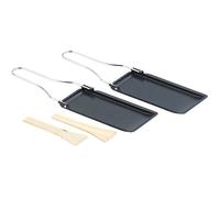 Set de poêlons à fromage - Rosenstein & Söhne - 2 pièces - Manche pliable - Antiadhésif - Compatible barbecue