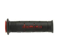 Domino Poignée en caoutchouc Offroad droite Ø22 mm L126 mm ouverte noire