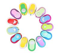 Set de poinçons à trous avec 19 motifs Poinçon papier DIY pour arts et crafts scrapbooking journaling fabrication cartes vœux Facile utiliser Léger Économiseur Acier inoxydable Coque en plastique Levi