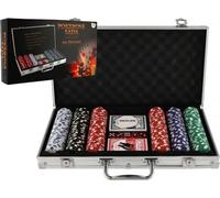 Set de poker 300pcs + cartes + dés dans un étui en aluminium