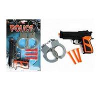 Set De Police Pistolet 3 Flechettes Menotte Jouet G