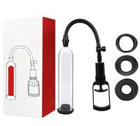 Set de Pompe à Pénis Manuelle avec 3 Manchons en Silicone - Booster d’Érection et Extenseur pour Homme - Ensemble Masturbateur pour Stimulation Intense et Entraînement de la Puissance