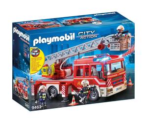 Set De : Pompiers Avec Coussin De Sauvetage + Camion De Pompiers Avec Échelle Pivotante 9463-71465 Multicolore TU