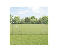 vidaXL Set de poteaux de clôture 2 unités Acier galvanisé 10 x 1 m