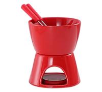 Set de pots à fondue pour chocolat - Tasse à fondue en céramique, détecteur de chocolat chaud - 300 ml - Gobelet à fondue avec fourchettes à dessert, l'heure du thé, pique-niques, friandises de fête