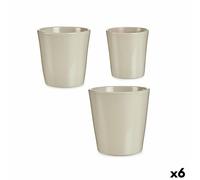 Set de pots de fleurs gris argile (6 pièces)
