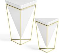 Set de pots de fleurs UMBRA TRIGG - blanc, or
