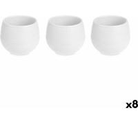 Set de pots Ibergarden ES0101221S3 Plastique blanc 6,2 x 6,2 x 6,6 cm (8 unités)