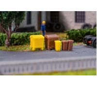 Set de poubelles, marron et jaune - Faller 272926 - N 1/160