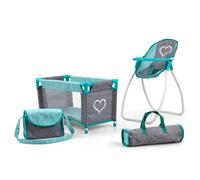 Set de poupées - MILLY MALLY - 5901761128567 - Transformable lit/balancelle/chaise haute/porte-poupée - Menthe - 2 sacs