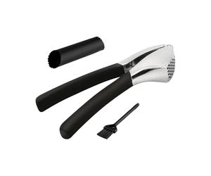 Set de presse-ail | Ustensile de cuisine avec brosse de nettoyage | Presse-ail en acier inoxydable pour écraser l'ail, pour sauté salades soupes restaurant camping préparation repas