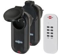 Set de prises télécommandées Confort-Line - 2 prises - Portée 25m - Noir Noir G