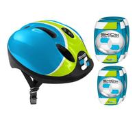 Set de protections COMBO BLEU pour cycle, roller et skateboard - SKIDS CONTROL