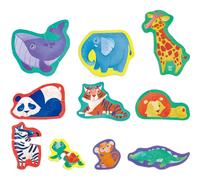 Hape Puzzle Les Animaux Sauvages - Enfant +1 an, 10 Puzzles - Motricité Fine, Jouet Enfant 2 Ans Interactif et Educatif - Confiance en Soi, Observation - Apprendre Résoudre des Problèmes