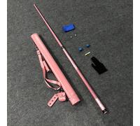 Set de queue de billard "Qingcheng" à pointe jumbo de 13 mm, rose, 1/2 joint (longueur pro de 147 cm) avec étui rose. Un cadeau exclusif pour la Saint-Valentin/l'anniversaire pour les amis Carbone