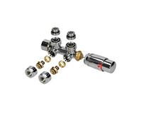 Thermostat Radiateur Kit Raccordement Espacement Tuyau Connexion Central 50 mm