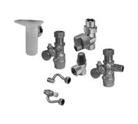 Set de raccordement Wolf pour chaudières combinées AP, y compris robinet de remplissage et de vidange et thermostat. Sécurité