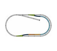Set de rails complémentaires "C" avec ballast-HO 1/87-PIKO 55321